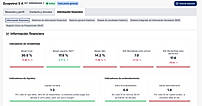 Financial health dashboard showing profitability and debt indicators