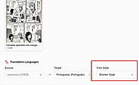 ai manga translator fonts