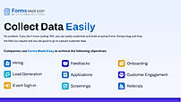 Forms Made Easy as a no-code platform for collecting and managing customer data through customizable Salesforce forms for hiring, onboarding, lead generation, feedback, and more.