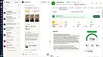 Unified inbox and client profile with check-ins, progress photos, ratings and co