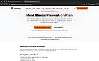 Heat Illness prevention plan