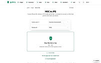 HEIC to JPG conversion - format-specific options and drop zone