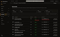 Document vault — every file carries a retention clock computed from its CFR window, with legal hold and two-step purge. Demo fleet data.