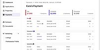 Rent collection on autopilot with scheduled recurring payments, automatic reminders, and late fees.