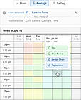 The host's summary overlays every response on one calendar