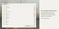 Sync transactions to Google Sheets and Excel