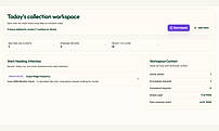 Collection Workspace Dashboard