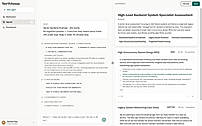 MCQ and written assessments generated from the role brief