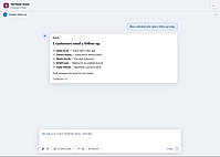Customer follow-ups — fictional demo data