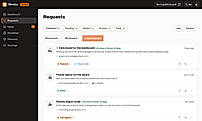 Admin: moderate requests in list or kanban view
