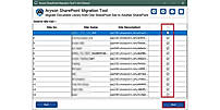 Select the Desired SharePoint Site from the Site list and click on the Next button.