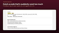 Code usage spike alert
