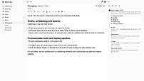 The minimal editor with the details sideabr for additional actions