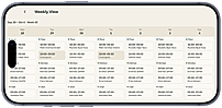 Whole week at a glance