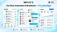 Reflys live chat, automation and broadcasts view