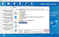 Add the Lotus Notes NSF files from your PC.
