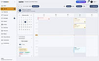 Weekly calendar with appointments waiting for confirmation
