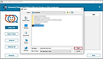 Click on the Select File/Select Folder option and add TGZ files.