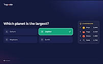 Live quiz with leaderboard