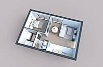 Instant 3D view from the 2D plan