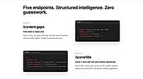 Structured intelligence via API. Zero guesswork.