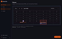 Integrated planner to easily see over-booked days