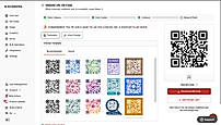 Design branded QR Codes with templates, Smart Design, or from scratch.