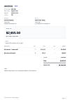 The invoice PDF the client receives
