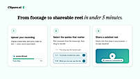 From footage to shareable reel in under 5 minutes.