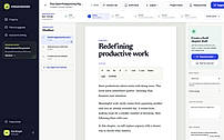 Editable chapter writing workspace