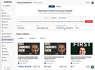 Distribution.ai's Podcast Distribution dashboard