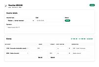 Ledger: balanced voucher posted automatically for the bill