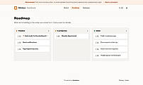 Public roadmap: planned, in progress, done