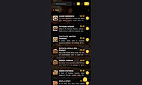 Restaurant menu on mobile