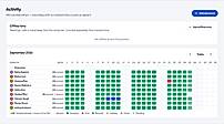 Attendance and leave calendar