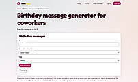 Birthday message generator