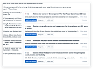 AI summary and prioritised suggested actions