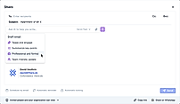 Email writing with AI