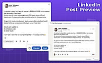 LinkedIn post live preview