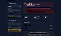 Product demo: leak-rate calculator showing a threshold exceedance (fictional demo fleet)