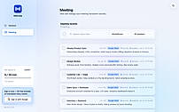 dashboard meeting list