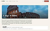 Public itinerary page: 5 days in Rome