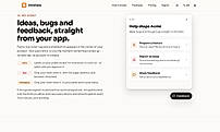 In-app widget for ideas, bugs and feedback