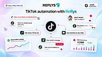Reflys TikTok automation workflow with official API badge