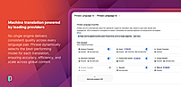 Machine translation powered by leading providers