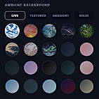 Cubix Capture: Ambient background selector with live nature presets