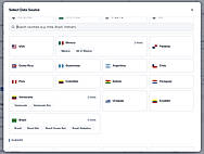 Select wide range of data sources across the world.