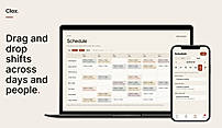 Clox employee scheduler drag and drop