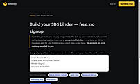 SDS binder builder with QR code