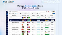 Client projects with team, budget and progress